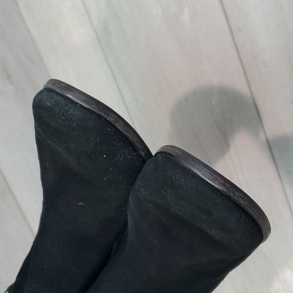 Cole Haan Womens Ankle Suede Sides Zip Nunuck Heels boots sz 9.5B - Picture 4 of 15